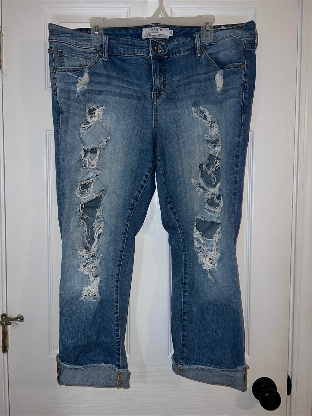 torrid Light Blue Distressed Boyfriend Jeans
